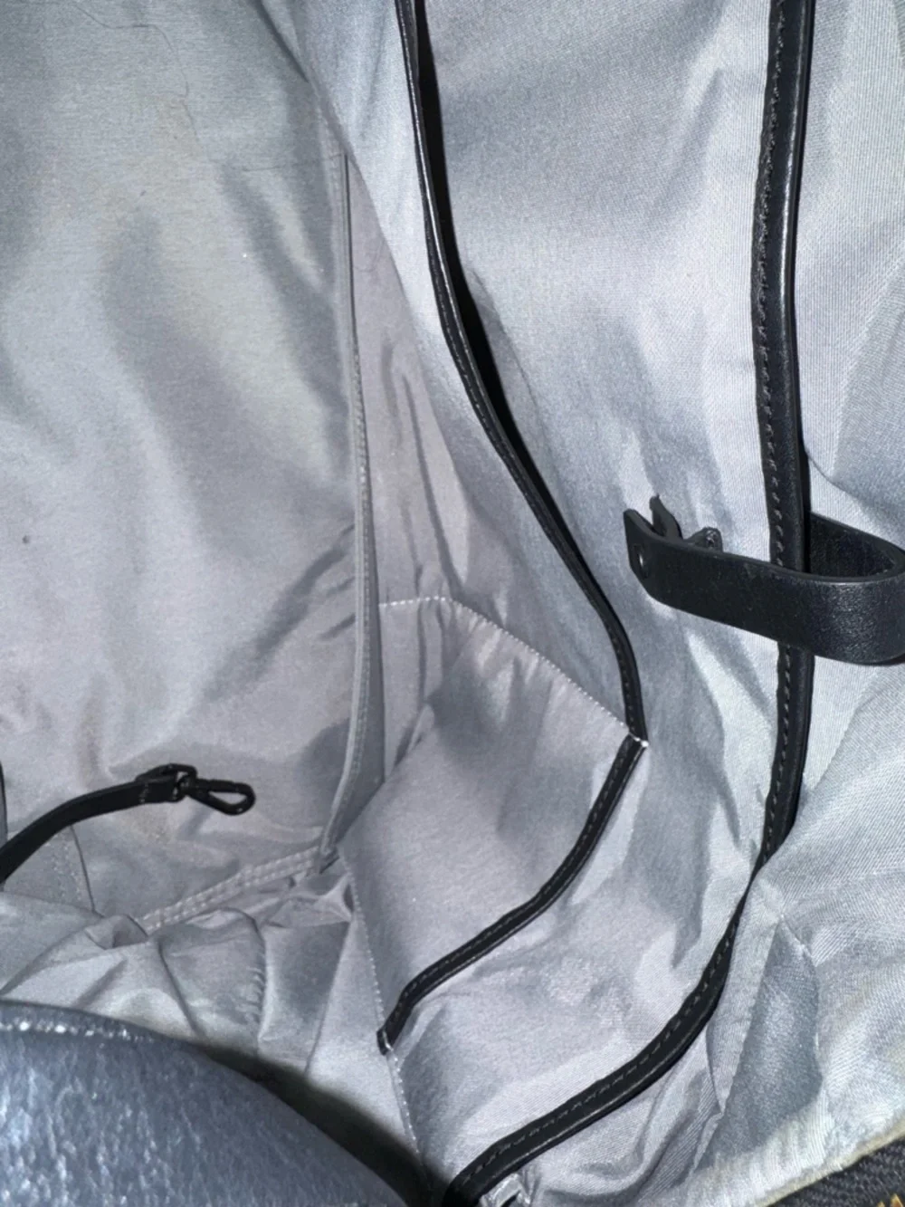 Navy AWAY Travel Duffel Bag with Black Leather Handles 20 L - Picture 4 of 16